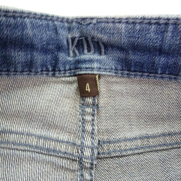 New KUT From The Kloth Boyfriend Denim Shorts Hi-Rise Exposed Button-Fly 4 - Picture 9 of 12